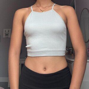 Women's White and Grey Vest